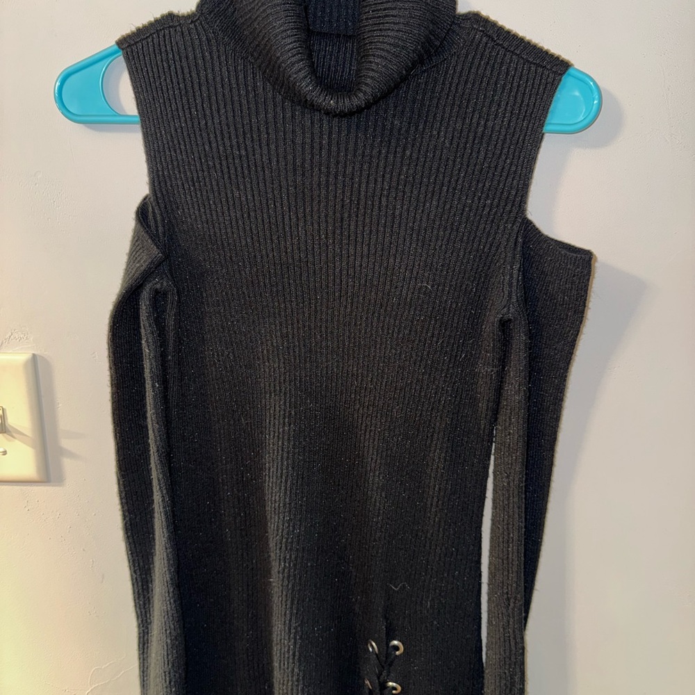 Ruff Hewn Black Cowl Neck Sweater
